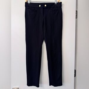 Alfani Woman’s Black Dress Pleated Pants With Gold Buttons Size 4